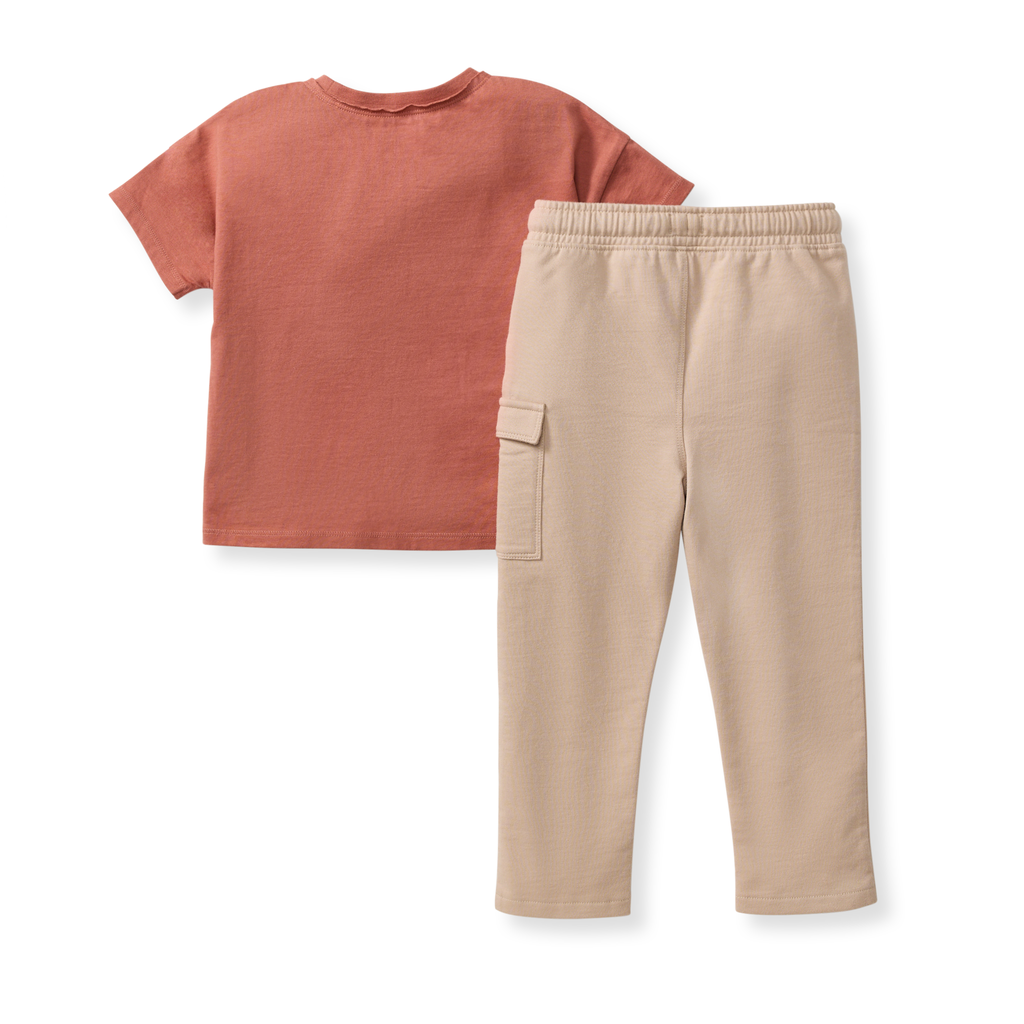 Drop Shoulder Toddler Tee Set