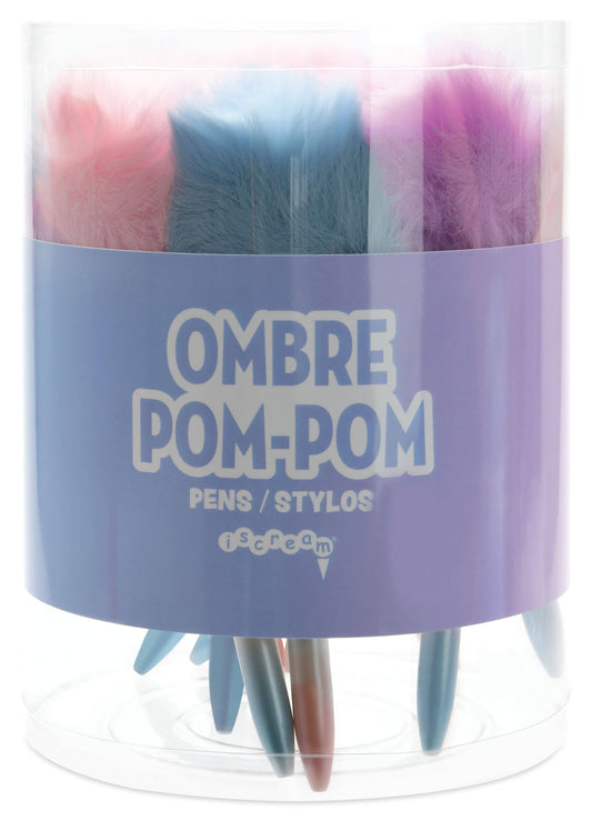OMBRE POM POM PENS PDQ - 12 PIECES