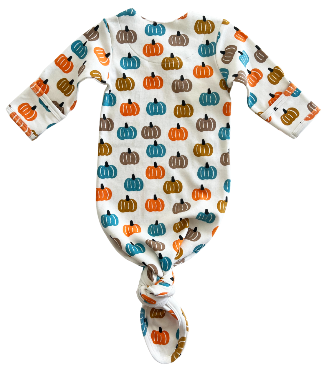 Pumpkin Patch / Organic Kimono Knot Gown (Baby - Kids)