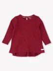 Waffle Knit Long Sleeve Bow Back Top