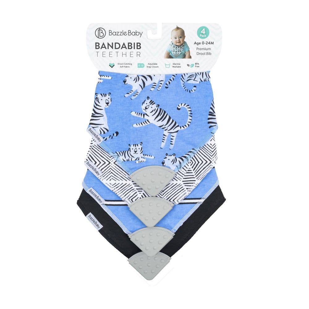 BandaBib with Teether 4-pack: Zion