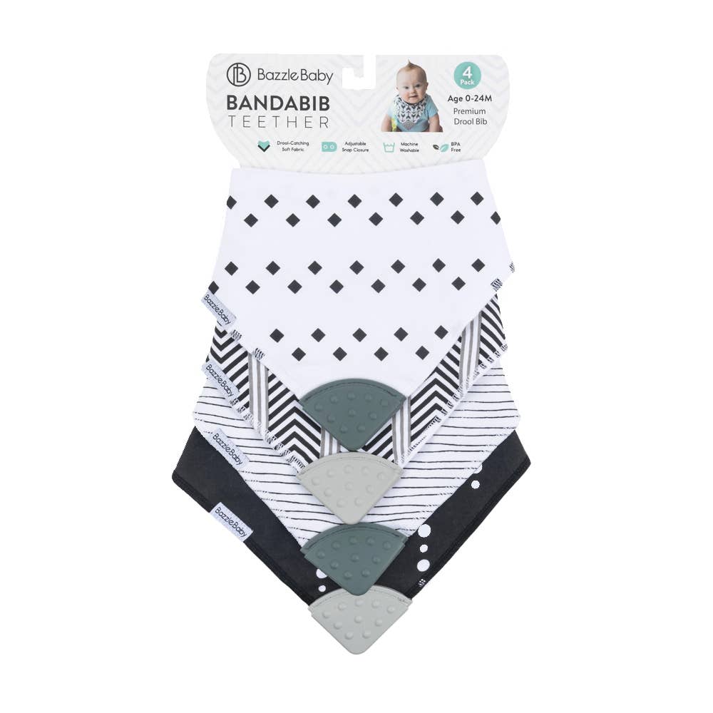 BandaBib with Teether 4-pack: Luca
