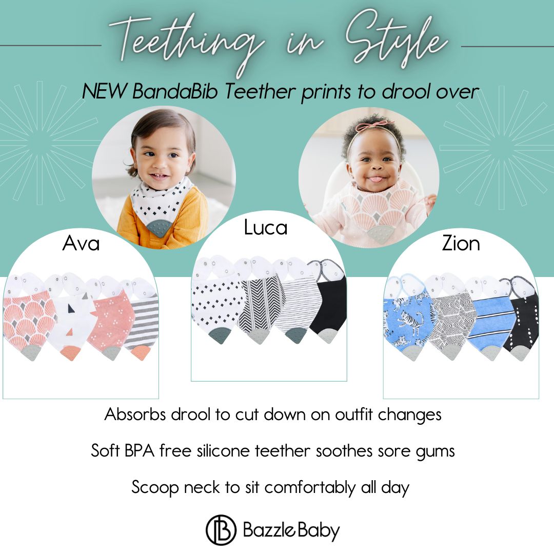 BandaBib with Teether 4-pack: Luca
