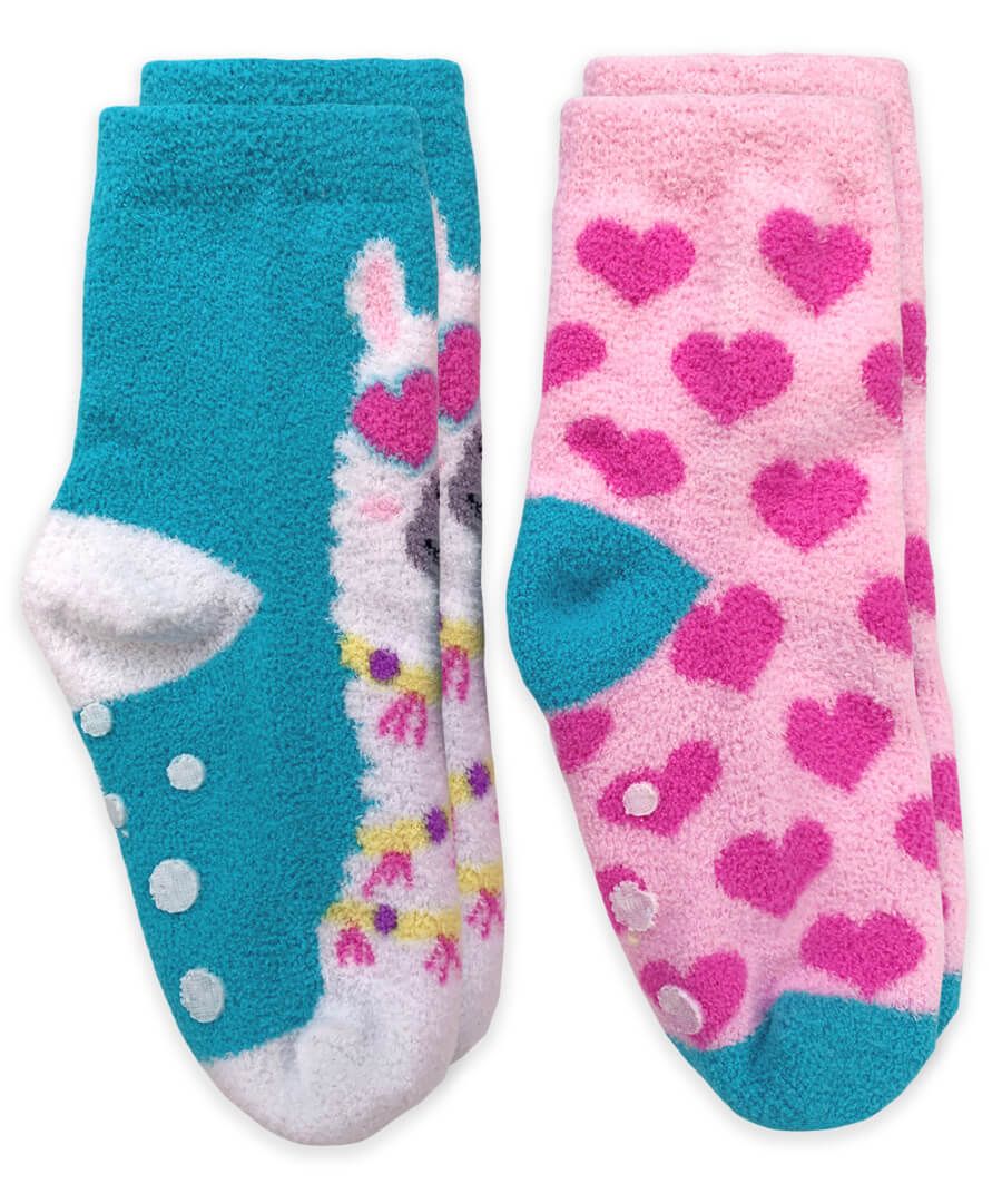 For Love and Llama Fuzzy Socks