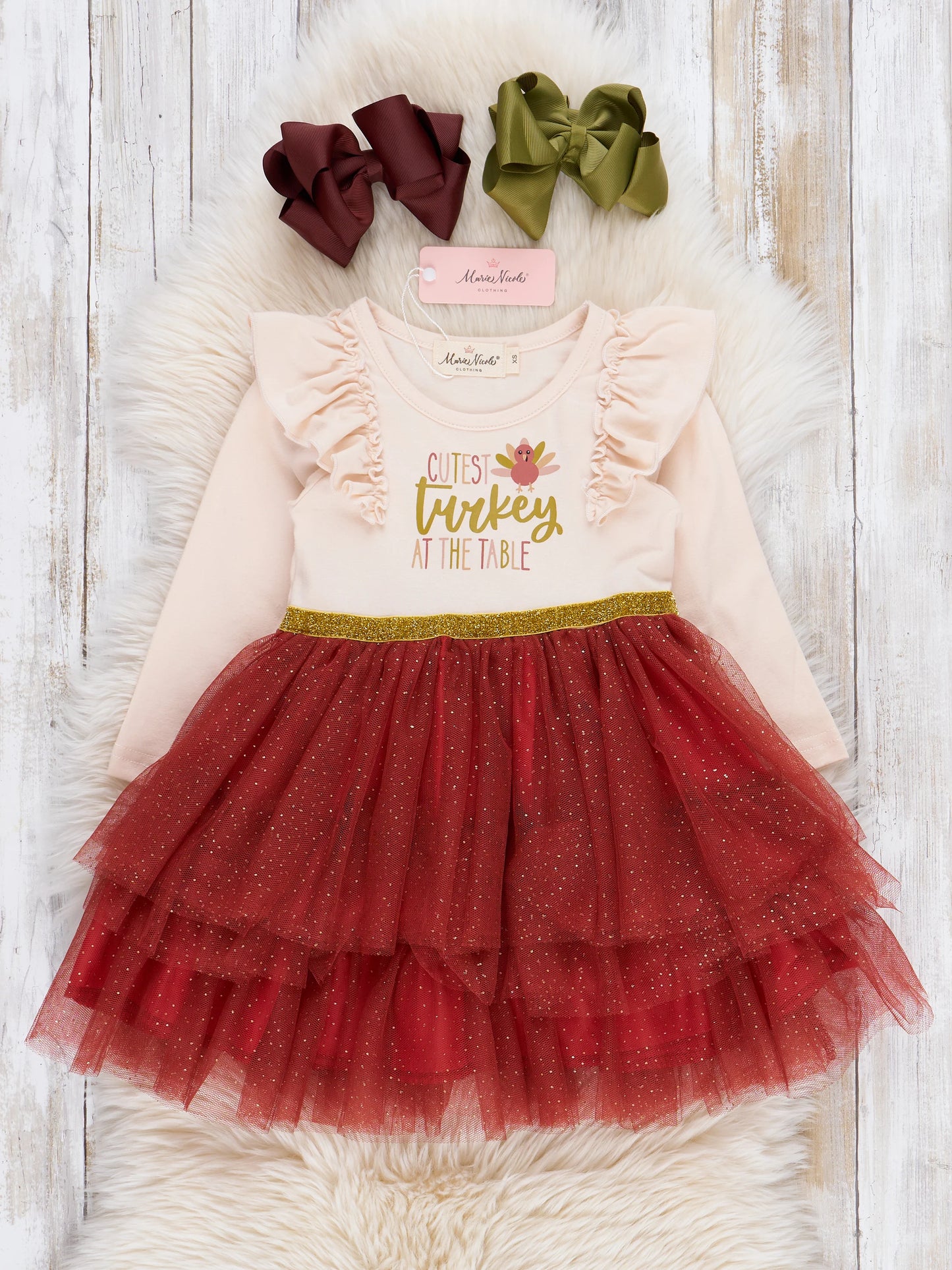 Cutest Turkey Sparkle Tulle Dress