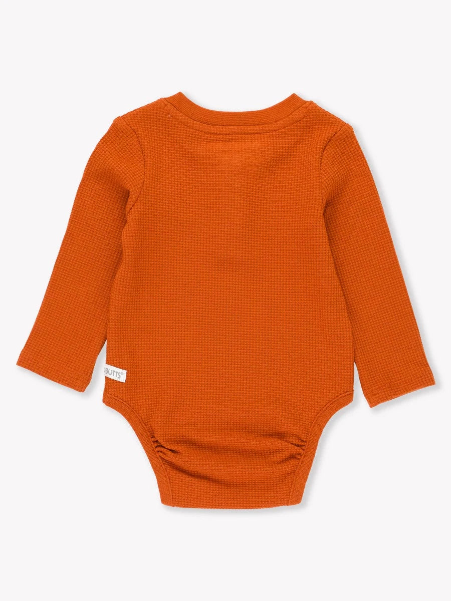 Waffle Knit Henley Bodysuit