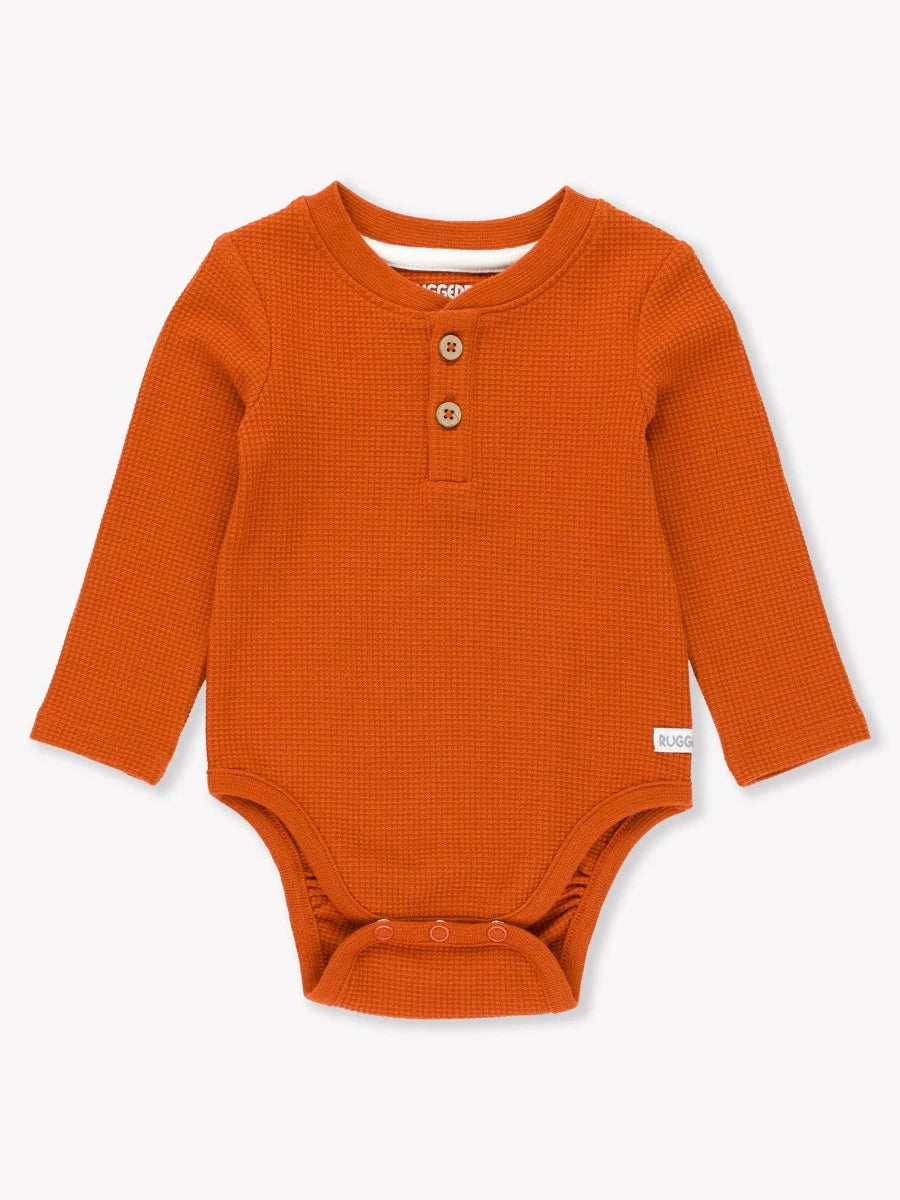 Waffle Knit Henley Bodysuit
