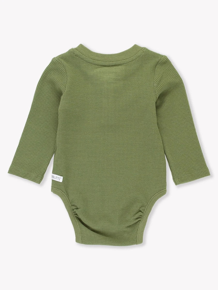 Waffle Knit Henley Bodysuit