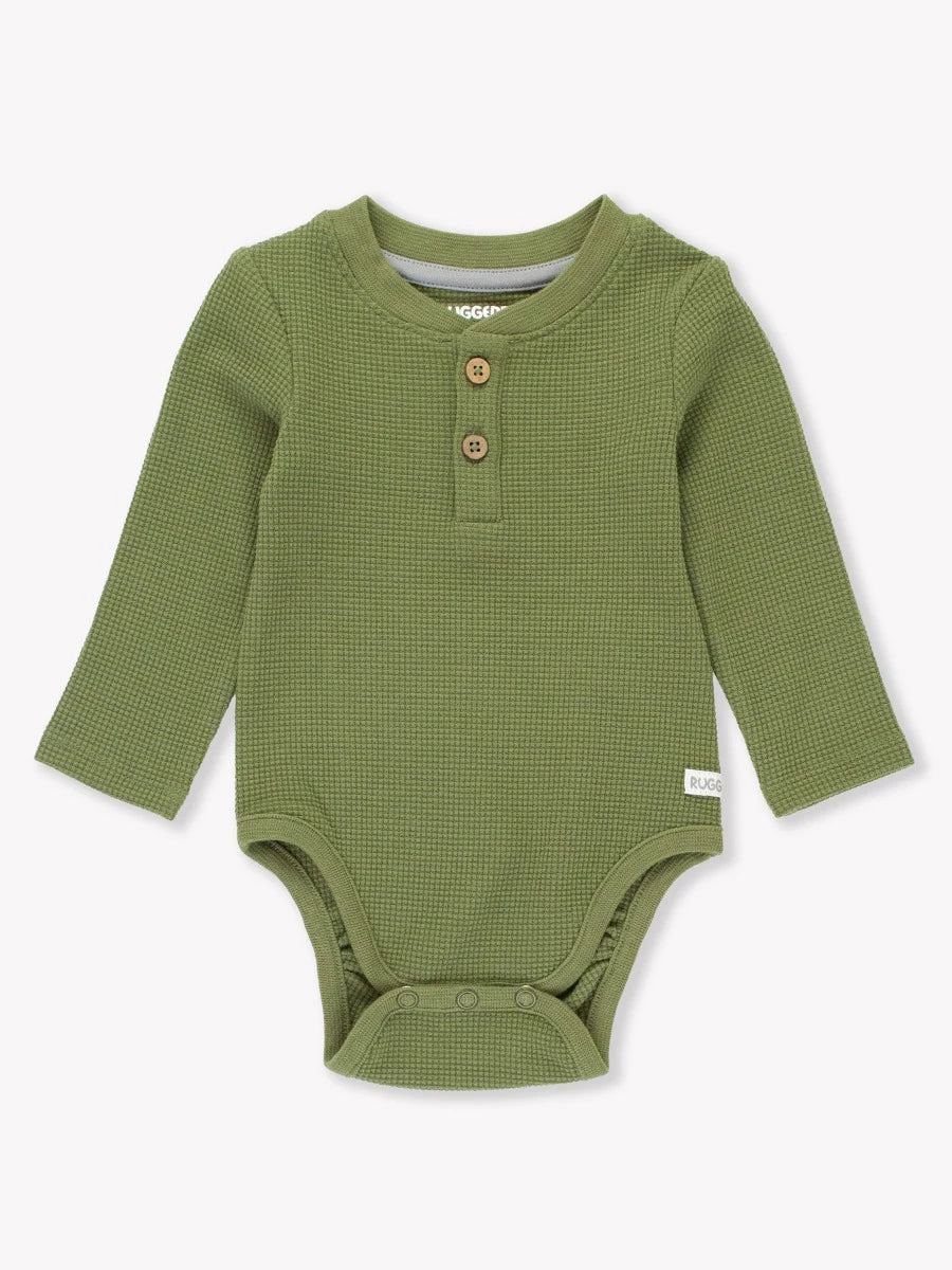 Waffle Knit Henley Bodysuit