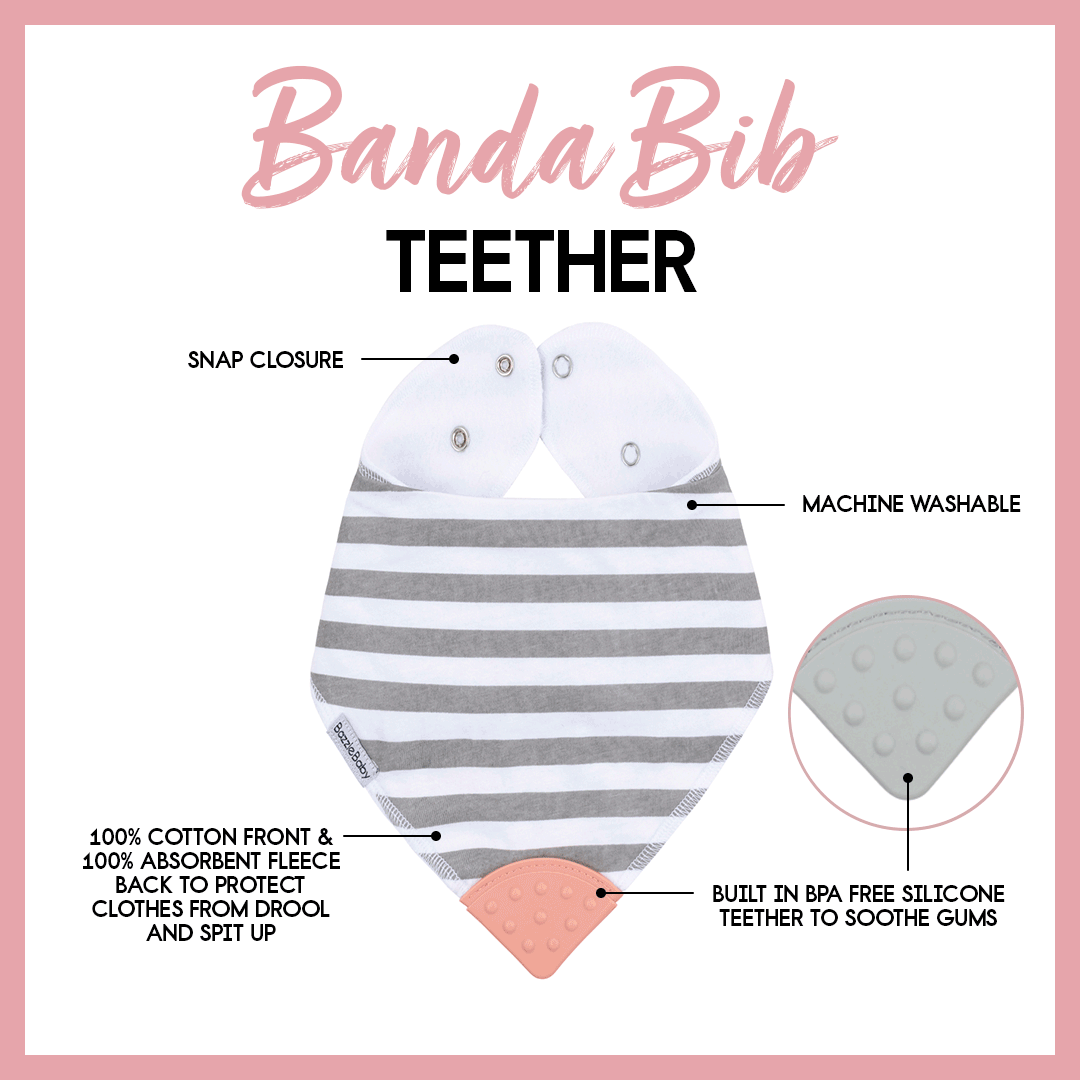 BandaBib with Teether 4-Pack: Ava