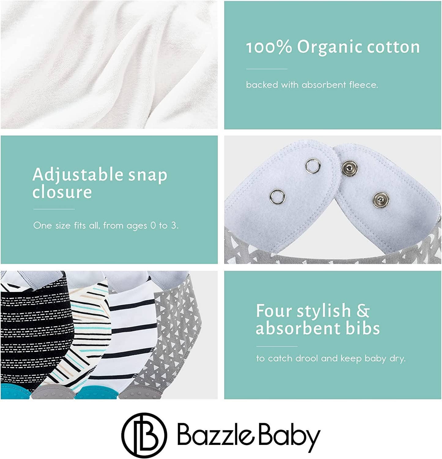 BandaBib with Teether 4-pack: Luca