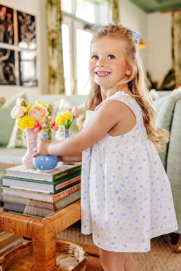 The Beaufort Bonnet Company Babs Dress - Dunwoody Daisy with Worth Avenue White