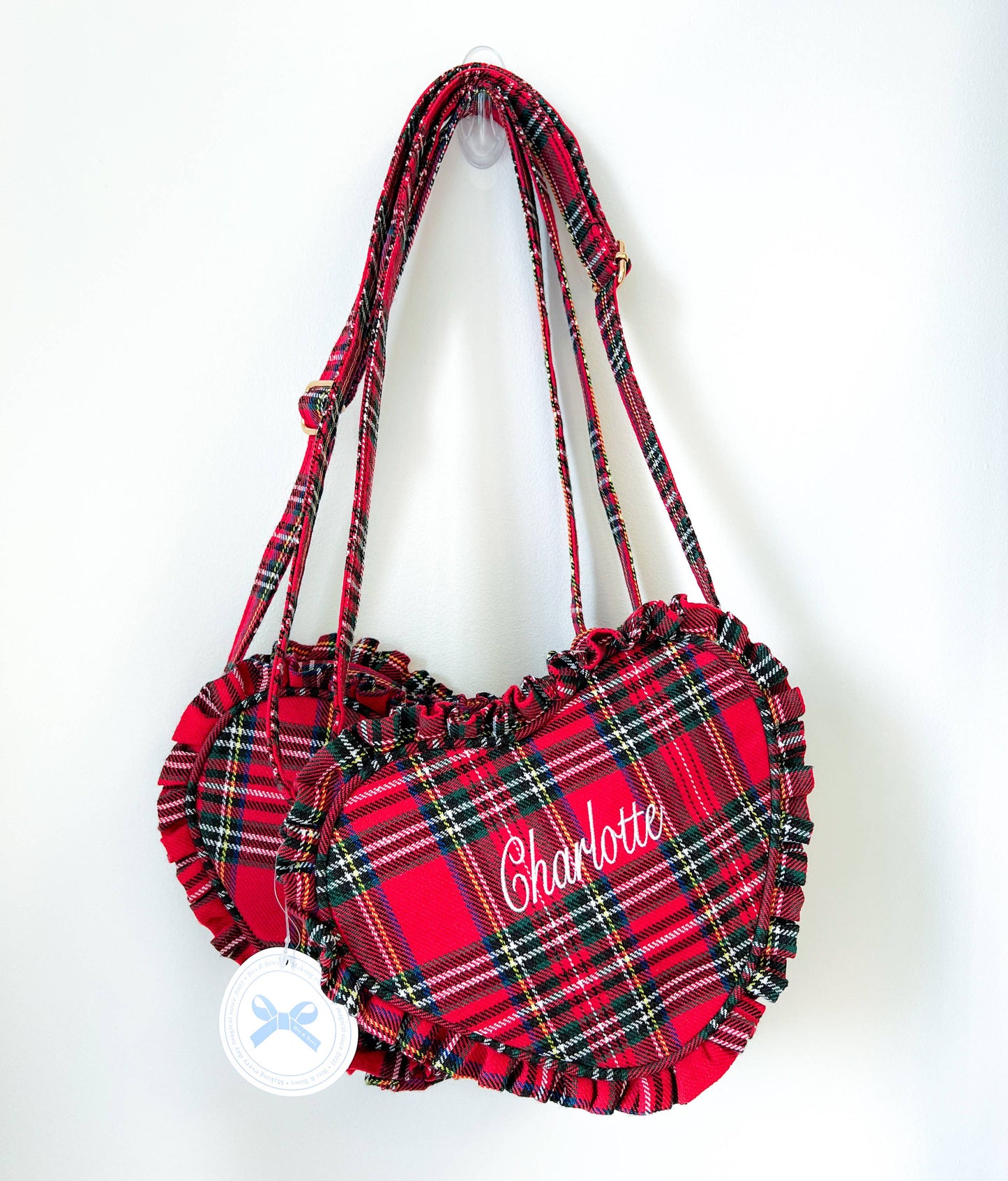 Heart Purse, Red Plaid