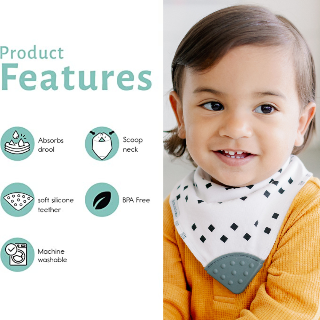 BandaBib with Teether 4-pack: Luca