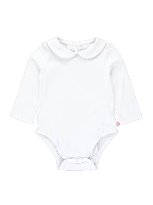 Baby Girls White Peter Pan Collar Bodysuit