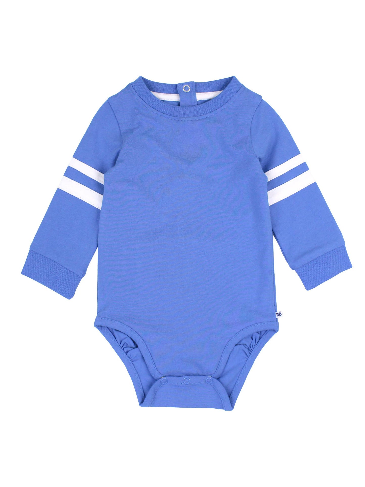Baby Boys Sonic Blue Racing Stripe Long Sleeve Bodysuit