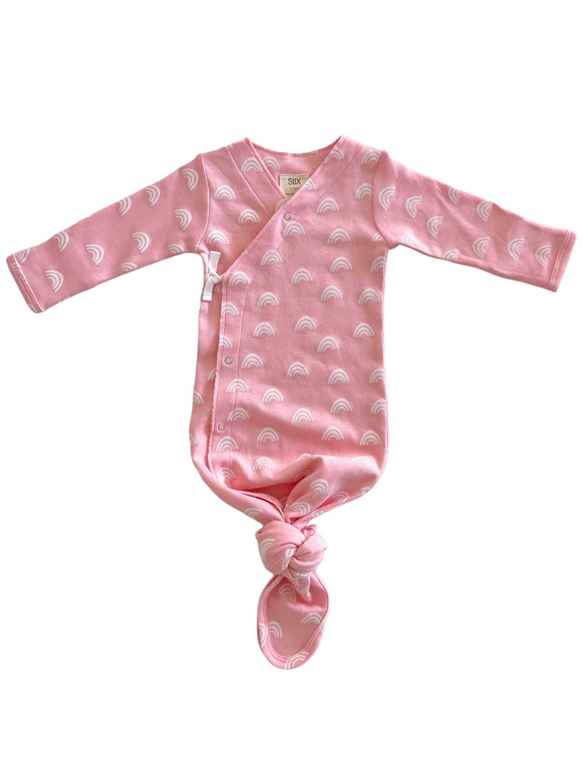Blush Rainbow / Organic Kimono Knot Gown