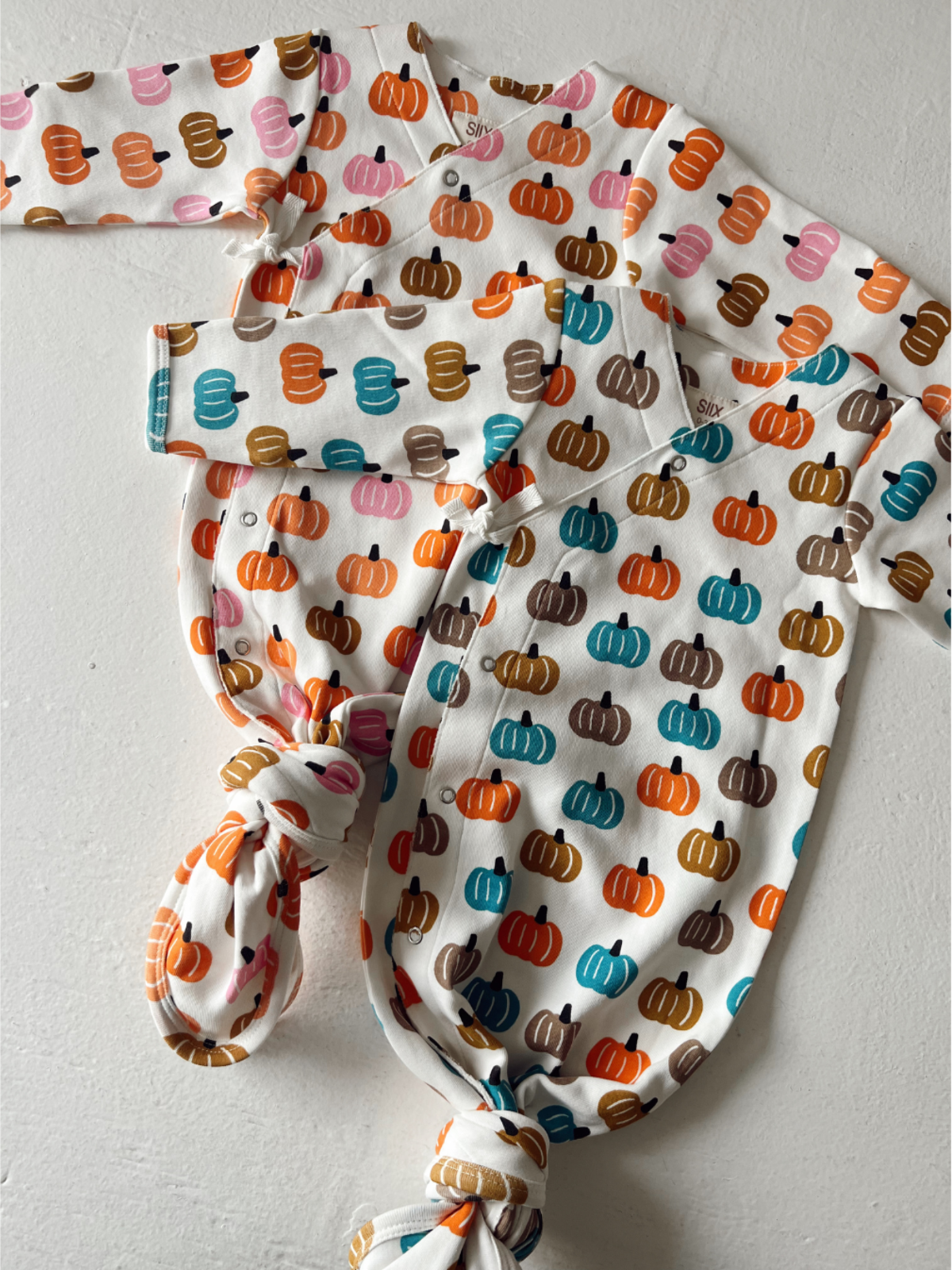 Pumpkin Patch / Organic Kimono Knot Gown (Baby - Kids)