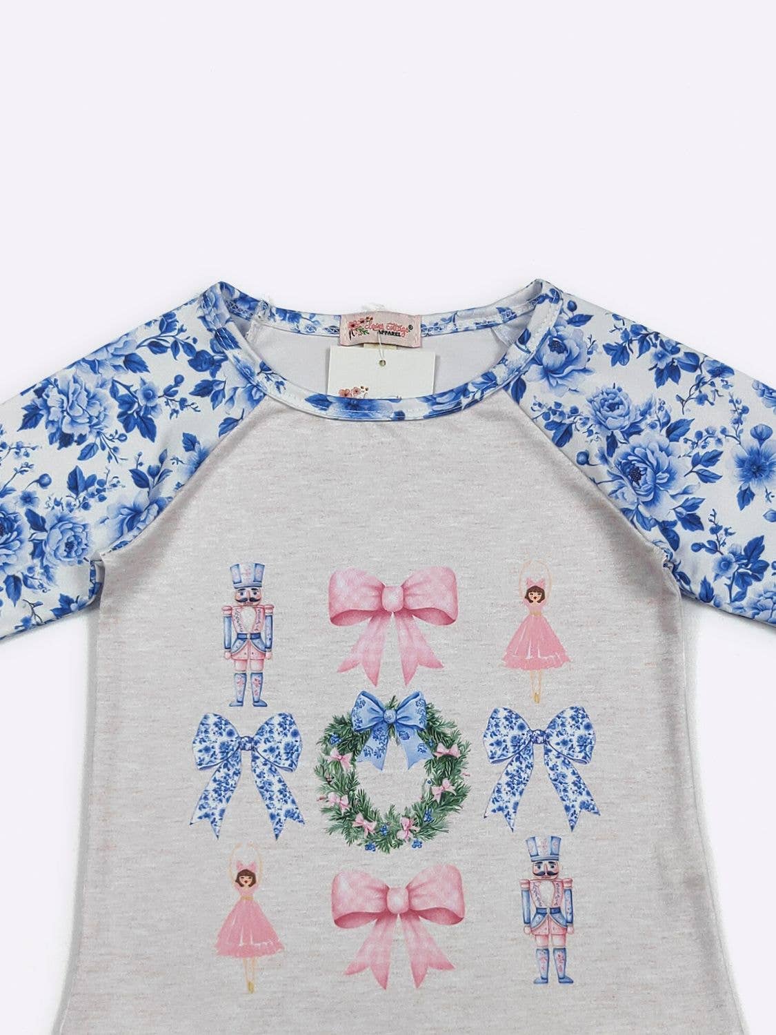 Blue Damask Nutcracker Raglan