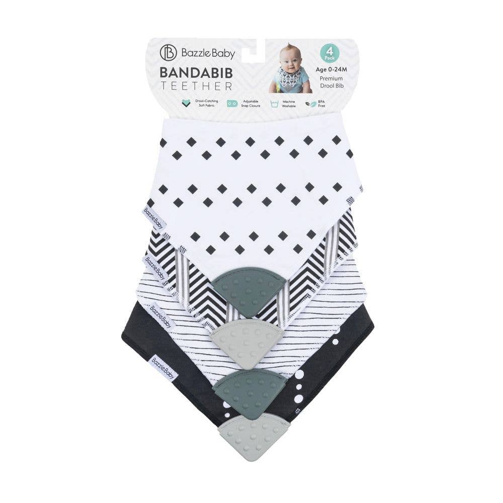 BandaBib with Teether 4-Pack: Ava