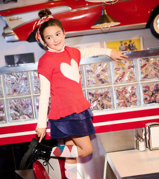 Girls Red Everywhere Sweater Vest