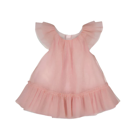 Blush Flutter Tulle Dress
