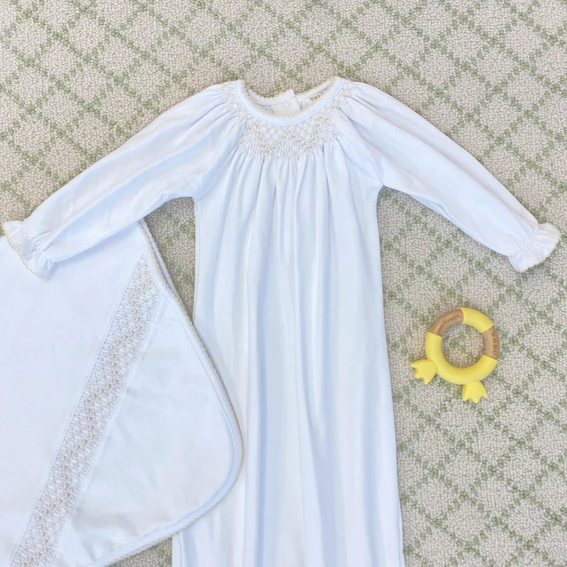 Sweetly Smocked Greeting Gown