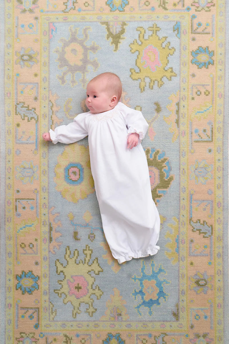 Sweetly Smocked Greeting Gown
