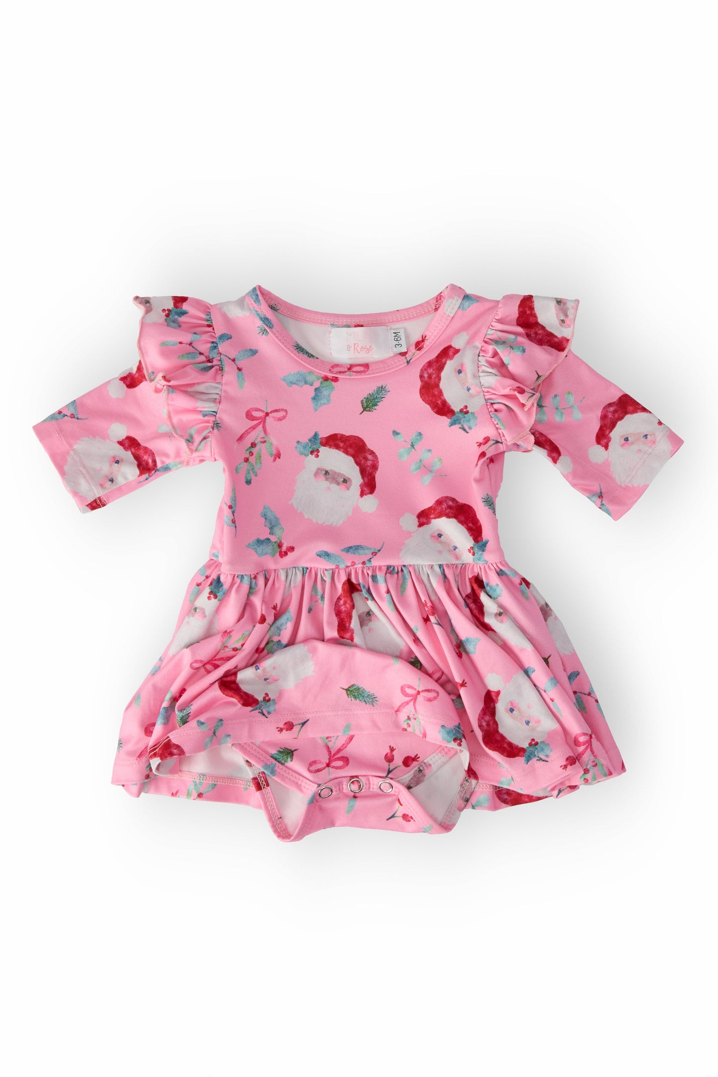 Jolly Old Saint Nick Twirl Flutter Bodysuit