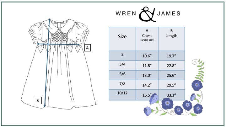 Kids Pastel Check Smocked Bow Back to School Dress