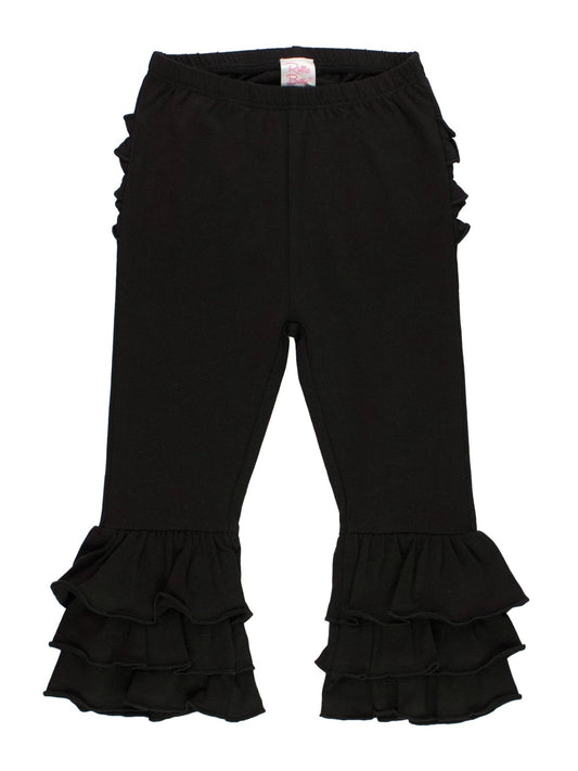 Baby Girls Black Ruffle Flare Pants - Sunny Meadow Boutique