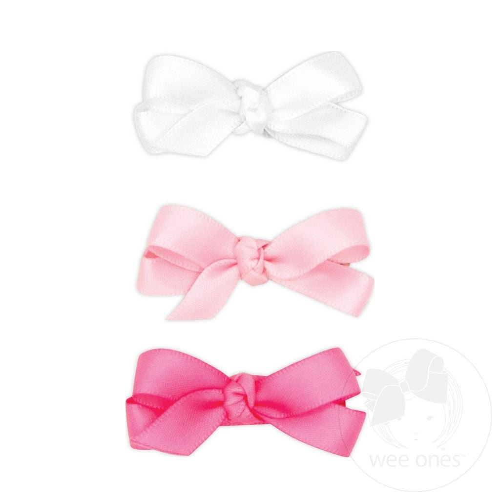 Baby Satin Bows 3pk - Sunny Meadow Boutique