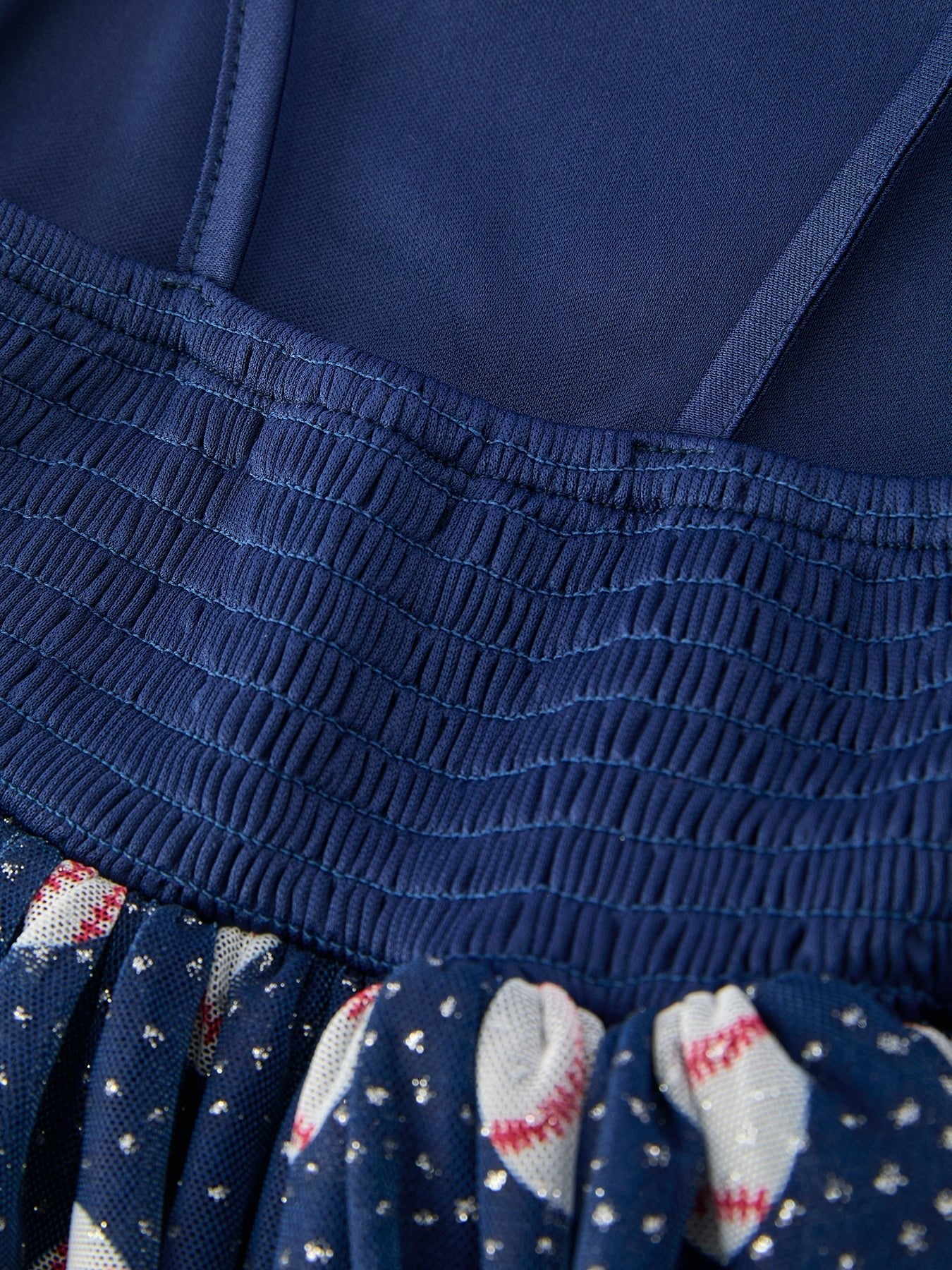 Baseball Theme Sleeveless Bow Strap Girls Dress - Sunny Meadow Boutique