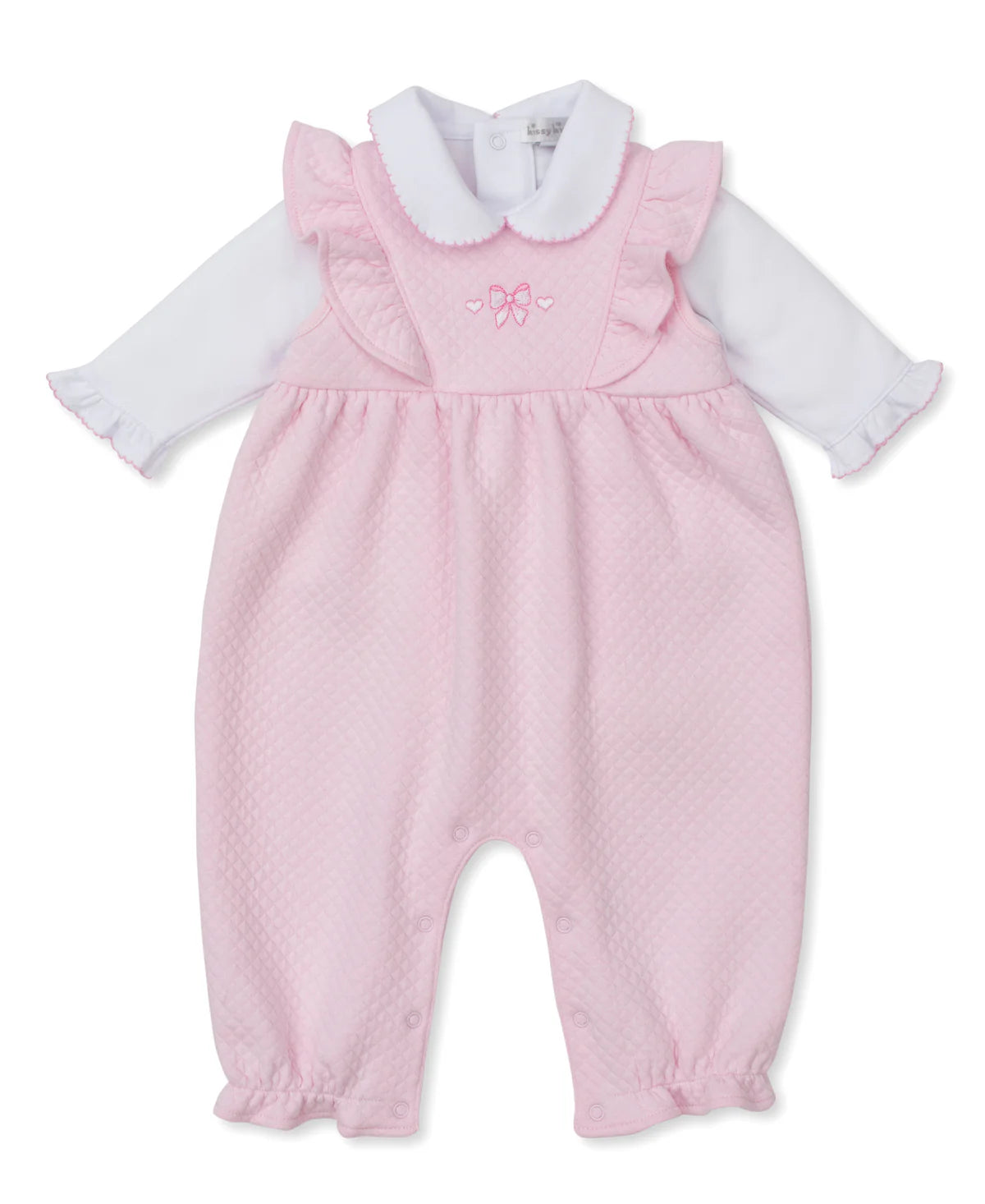 Billow Bows Jacquard Overalls
