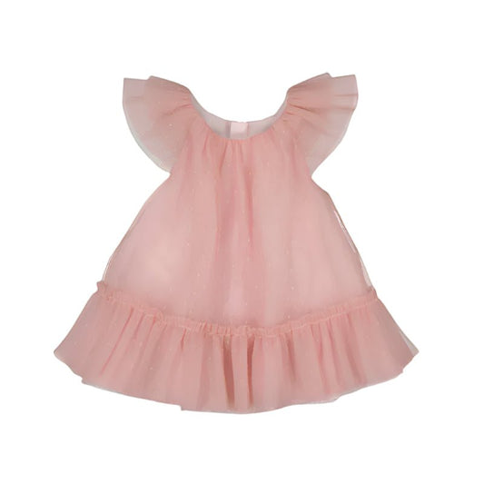 Blush Flutter Tulle Dress - Sunny Meadow Boutique