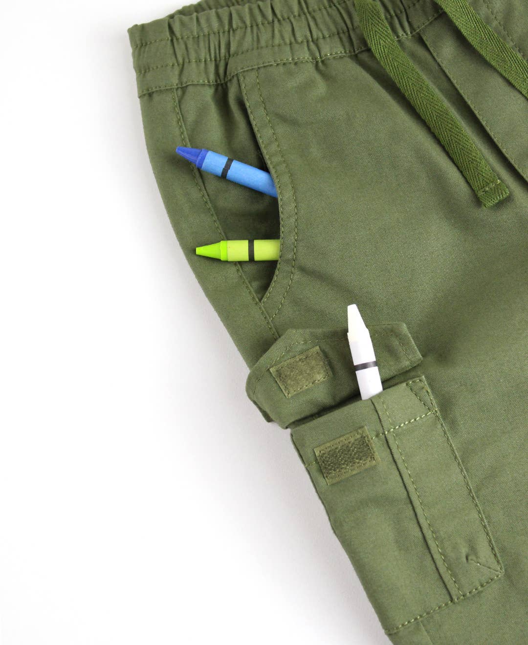 Boys Dusty Olive Slim Cargo Joggers - Sunny Meadow Boutique