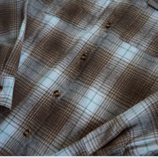 Lightweight Brown Flannel - Adult