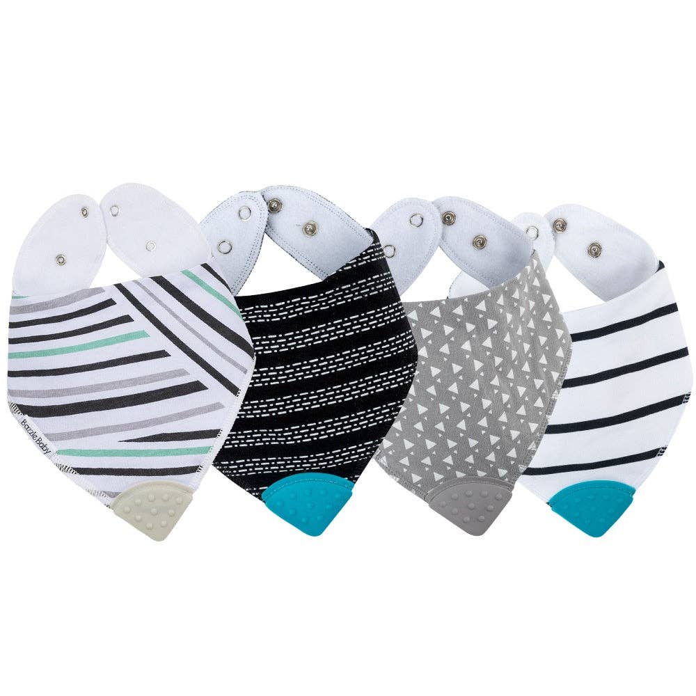 BandaBib with Teether 4-Pack: Contemporary