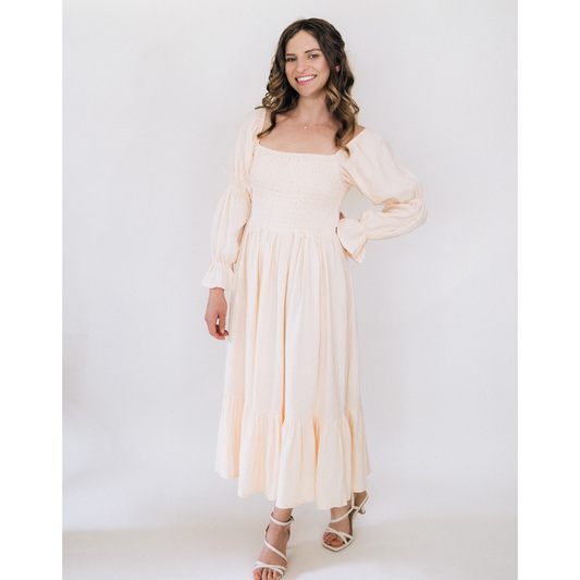 Muslin Puffed Sleeve Mommy & Me Dress - Women