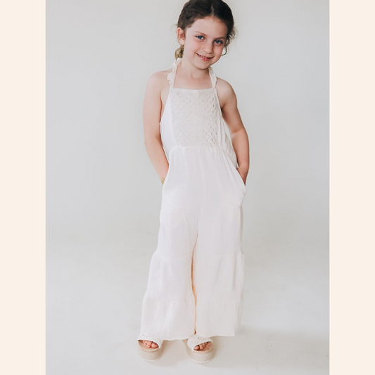 Soft White Crochet Mommy & Me Dress - Child