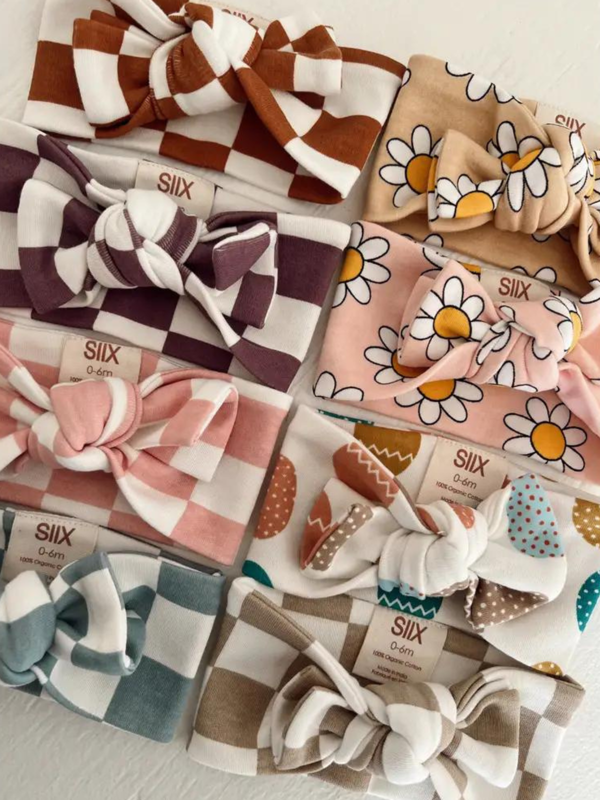 Berry Cheesecake Checkerboard / Organic Bow (Baby - Kids)