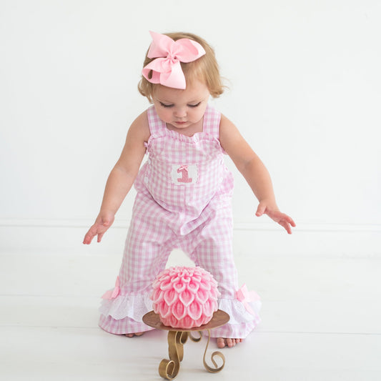 Girls Smocked First Birthday Longall - Sunny Meadow Boutique