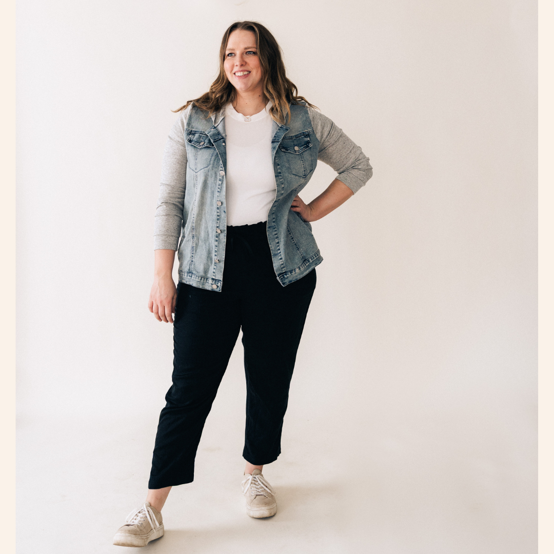 Hooded Denim Jacket - Women