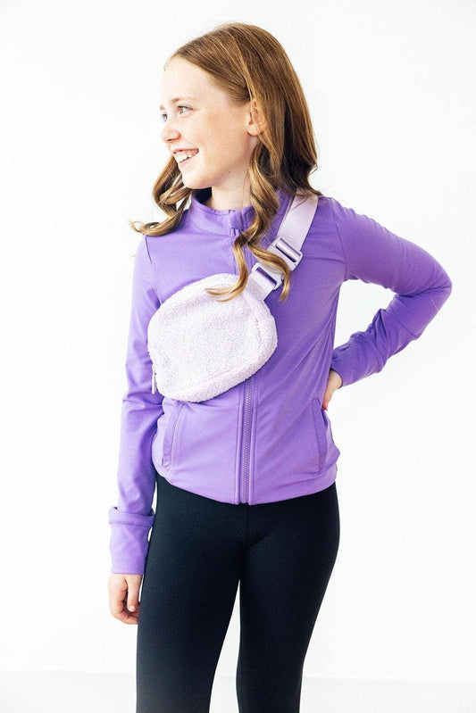 Lavender Fleece Belt Bag - Sunny Meadow Boutique