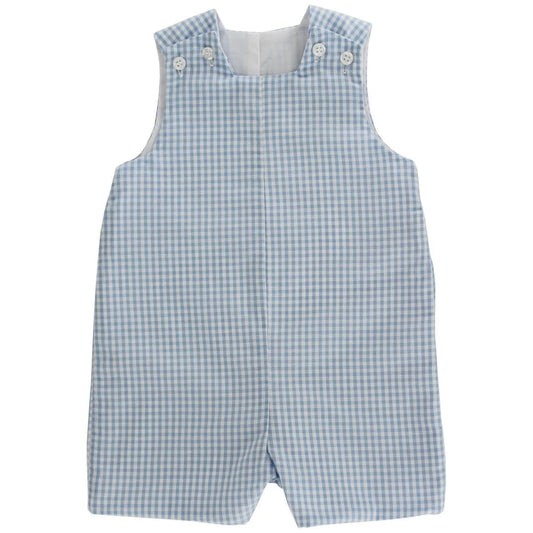 Light Blue Check - John John Short with Tabs - Sunny Meadow Boutique