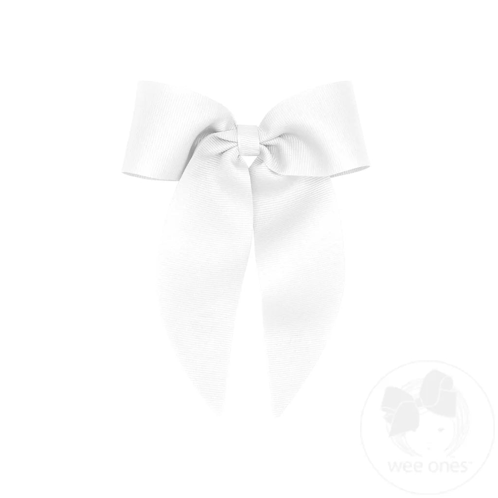 Medium Grosgrain Hair Bowtie with Knot Wrap and Whimsy Tails - Sunny Meadow Boutique