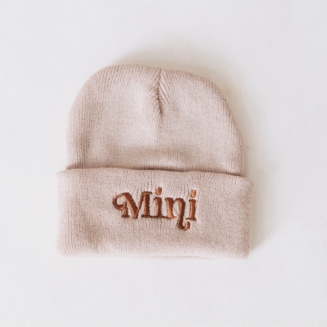Matching Knit Hats- Mini- Beige – Sunny Meadow Boutique