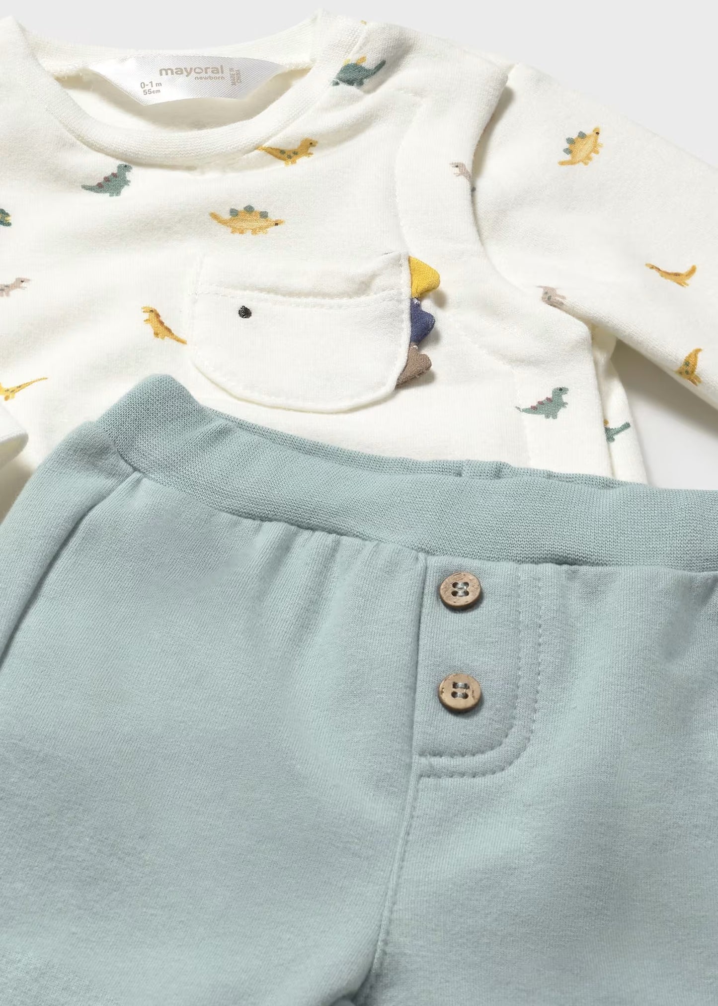 Sunny Meadow Newborn Boy 2-Piece Dino Mix & Match Sets – Honey & Rain