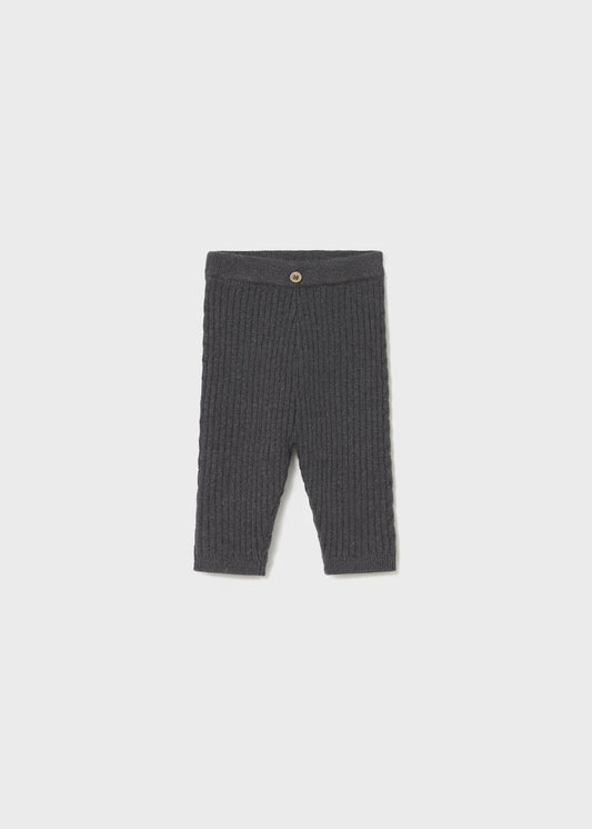Infant Knitted Leggings (Anthracite Heather)