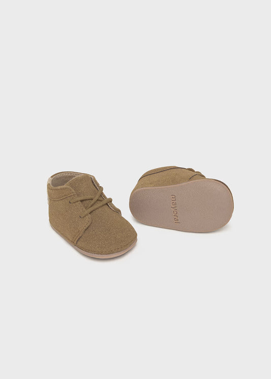 Mayoral Newborn Boys Camel Faux Suede Desert Booties
